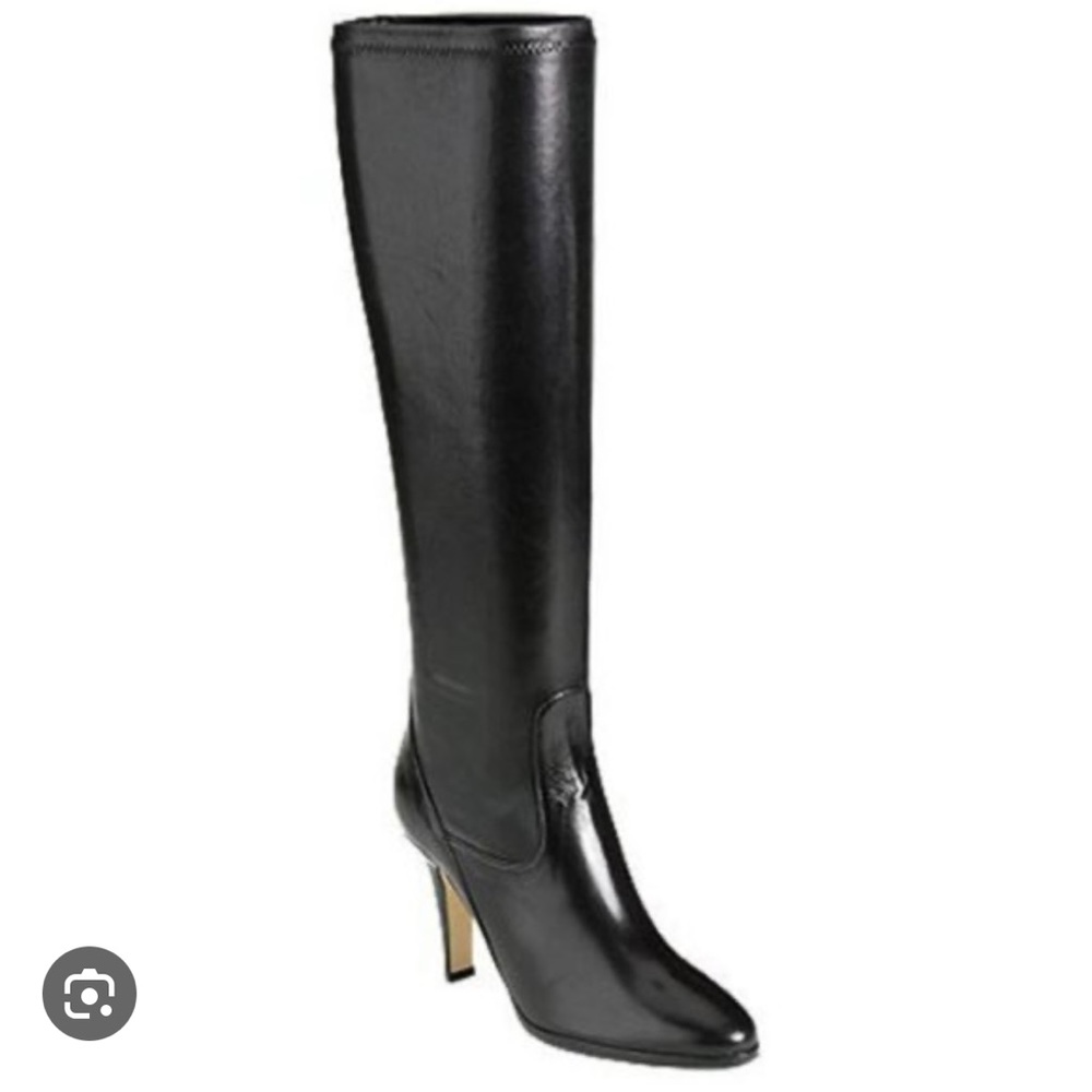 Cole Haan Markesa stretch top, pull on, Brown Leather Boots Size 8